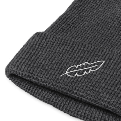 Feather Waffle beanie (White)