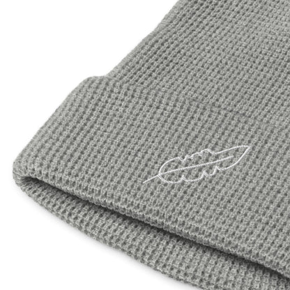 Feather Waffle beanie (White)