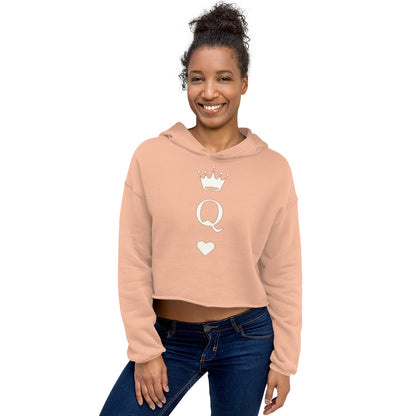 Queen of hearts Crop Hoodie